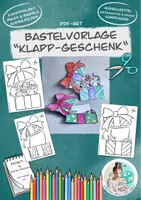 Vorschau - Spiele - Bastelvorlage "Klapp-Geschenk" / Weihnachten Wunschzettel Karte - Deckblatt