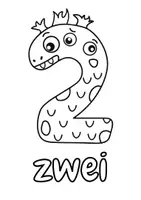 Vorschau - Arbeitsblätter - Zahlen ausmalen: Lustige Zahlen-Monster - Seite 2