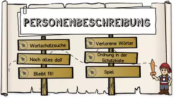 Vorschau - Arbeitsblätter - Personenbeschreibung - Interaktive Wörter-SCHATZ-Suche - Rechtschreibtraining Teil 3 - Seite 2