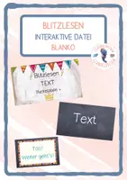 Vorschau - Stationenlernen - Blitzlesen interaktive Datei BLANKO - Deckblatt