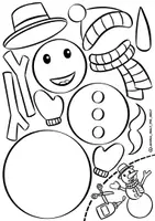 Vorschau - Unterrichtsreihen - Bastelvorlage "DIY-Winterfiguren" / Ausmalbilder Malvorlagen - Seite 2