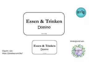 Vorschau - Spiele - Essen und Trinken DOMINO - bunt und schwarz-weiß - Seite 1