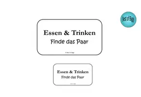 Vorschau - Spiele - Finde das Paar - Essen und Trinken - bunt und schwarz-weiß - Seite 1