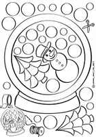 Vorschau - Spiele - Bastelvorlage "Schneekugel-Mobile" / Winter Weihnachten - Seite 1