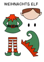 Vorschau - Mal- und Bastelvorlagen - Weihnachts Elfen / Wichtel zum Basteln - Bastelvorlagen im Winter - Seite 2