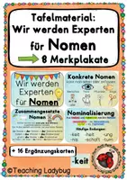 Vorschau - Poster - Tafelmaterial - Wir werden Experten für Nomen - Deckblatt