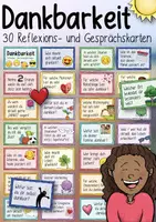 Vorschau - Spiele - Dankbarkeit / Danke - 30 Reflexions- und Gesprächskarten / Achtsamkeit - Deckblatt