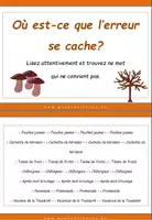 Aperçu - Cartes d'exercices - Français: Cartes de lecture Trouver l'erreur - automne - Page 1