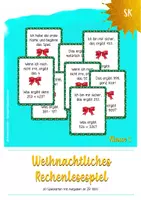 Vorschau - Spiele - Weihnachtliches Rechenspiel (Klasse 3) - Deckblatt