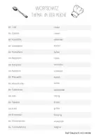 Vorschau - Arbeitsblätter - Wohnen - in der Küche - Nomen, Verben & Adjektive - Deckblatt