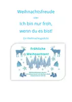 Vorschau - Text - "Weihnachtsfreude" - Advents- und Weihnachtsgedicht - Deckblatt