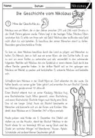 Vorschau - Arbeitsblätter - Nikolaus Arbeitsblätter für Klasse 1 und 2 inklusive Lauschaufgabe, Bastelvorlage und Mini Lesespur - Seite 3