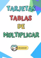 Vista previa - Hojas de trabajo - Tarjetas tablas de multiplicar - Portada