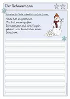 Vorschau - Arbeitsblätter - Abreibtexte Abschreibheft Kartei zum Winter - Seite 3