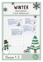 Vorschau - Arbeitsblätter - Abreibtexte Abschreibheft Kartei zum Winter - Deckblatt