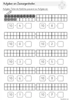 Vorschau - Arbeitsblätter - Arbeitsblätter Addition Subtraktion Klasse 1 ZR 20 - Seite 3