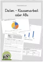 Vorschau - Arbeitsblätter - Daten im Matheunterricht - Klassenarbeit / ABs - Deckblatt