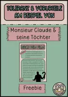Vorschau - Arbeitsblätter - Freebie: Vorurteile & Toleranz am Beispiel von Monsieur Claude und seine Töchter - Deckblatt