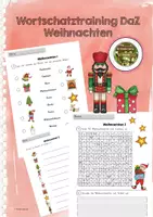 Vorschau - Arbeitsblätter - Wortschatztraining DaZ Weihnachten - Deckblatt
