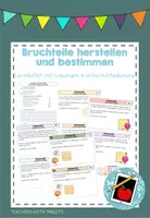 Vorschau - Stundenentwürfe - Lernbuffet: Bruchteile herstellen und bestimmen - Deckblatt