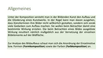Vorschau - Präsentationen/Tafelbilder - Werkanalyse: Bildkomposition und Kompositionsskizze - Seite 2