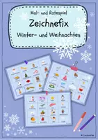 Vorschau - Spiele - Mal- und Ratespiel Zeichnefix - Winter und Weihnachten - Deckblatt