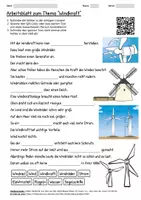 Vorschau - Arbeitsblätter - Lernposter + Arbeitsblatt "Windkraft" + Onlineübung & MP3 + Mindmap + Infografiken - Seite 1