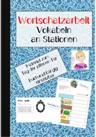 Vorschau - Stationenlernen - Wortschatzstationen universell - Tag der offenen Tür - Deckblatt
