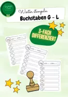 Vorschau - Arbeitsblätter - Buchstabenweg: Wörter stempeln G - L - Deckblatt