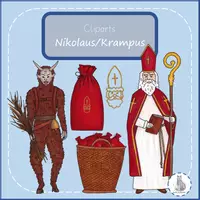 Vorschau - selbst erstellte Cliparts/Grafiken - Clipart Nikolaus und Krampus - Deckblatt