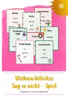 Vorschau - Spiele - Weihnachtliches Sag es nicht - Spiel - Deckblatt