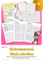 Vorschau - Arbeitsblätter - Wichtelmaterial - Rätsel schreiben (Klasse 2-4) - Deckblatt