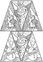 Vorschau - Mal- und Bastelvorlagen - Kooperativer Tannenbaum - Ausmalbilder / Pop-Art Weihnachten - Seite 3