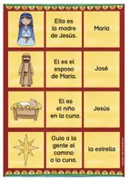 Aperçu - Jeux - la historia de Navidad (Noël) Espagnol jeu de mémoire - Page 1