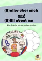 Vorschau - Mal- und Bastelvorlagen - (B) Alles über mich - (B)all about me - Eine kreative Idee um sich vorzustellen - Deckblatt