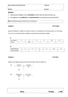 Vorschau - Klassenarbeiten - Klassenarbeit Koordinatensystem - Zuordnungen - Deckblatt