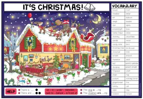 Vorschau - Arbeitsblätter - CHRISTMAS - Wimmelbild + Aufgaben (Englisch 3.-5. Schulstufe) - Seite 2