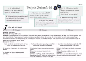 Vorschau - Stundenentwürfe - Materialpaket AES 8 Projekt Zukunft 1.0 - Teile 1-5 Dreifach differenziert G, M, E - Deckblatt