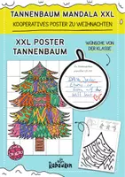 Vorschau - Mal- und Bastelvorlagen - Tannenbaum Poster XXL Mandala - Kooperatives Poster 30 Teile - Deckblatt