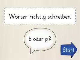 Vorschau - Interaktives Material - Interaktives Quiz zur Auslautverhärtung b-p (Strategie des Verlängerns) - Seite 2