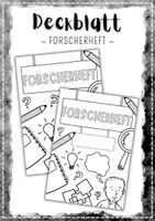 Vorschau - Mal- und Bastelvorlagen - Deckblatt - FORSCHERHEFT - Deckblatt