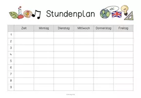 Vorschau - Lehrpläne/Lehrermaterial - Stundenplan: 8 Vorlagen für die Schule - Seite 2