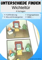 Vorschau - Arbeitsblätter - Wichteltür - Unterschiede finden - Deckblatt