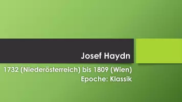 Vorschau - Präsentationen/Tafelbilder - Josef Haydn (Präsentation und H5P) - Deckblatt