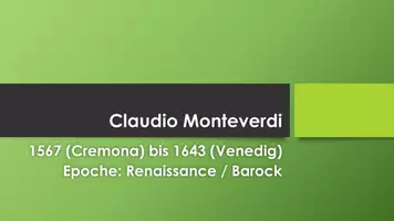 Vorschau - Präsentationen/Tafelbilder - Claudio Monteverdi (Präsentation und H5P) - Deckblatt