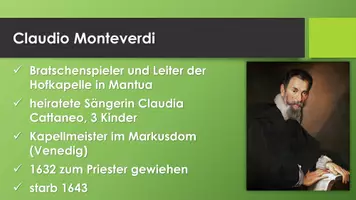 Vorschau - Präsentationen/Tafelbilder - Claudio Monteverdi (Präsentation und H5P) - Seite 2