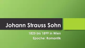 Vorschau - Präsentationen/Tafelbilder - Johann Strauss Sohn (Präsentation und H5P) - Deckblatt