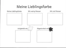 Vorschau - Arbeitsblätter - Meine Lieblingsfarbe - Farben aufhellen & abdunkeln - Seite 1