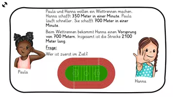 Vorschau - Fördermaterial/Inklusion - Sachaufgabe / Textaufgabe "Das Wettrennen" + Tippkarten - Seite 3