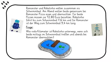 Vorschau - Fördermaterial/Inklusion - Romonster und Robolinho im Schwimmbad + Tippkarten - Seite 1